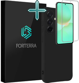 Forterra Forterra Samsung Galaxy A36 Hoesje Siliconen Met Screenprotector - Zwart
