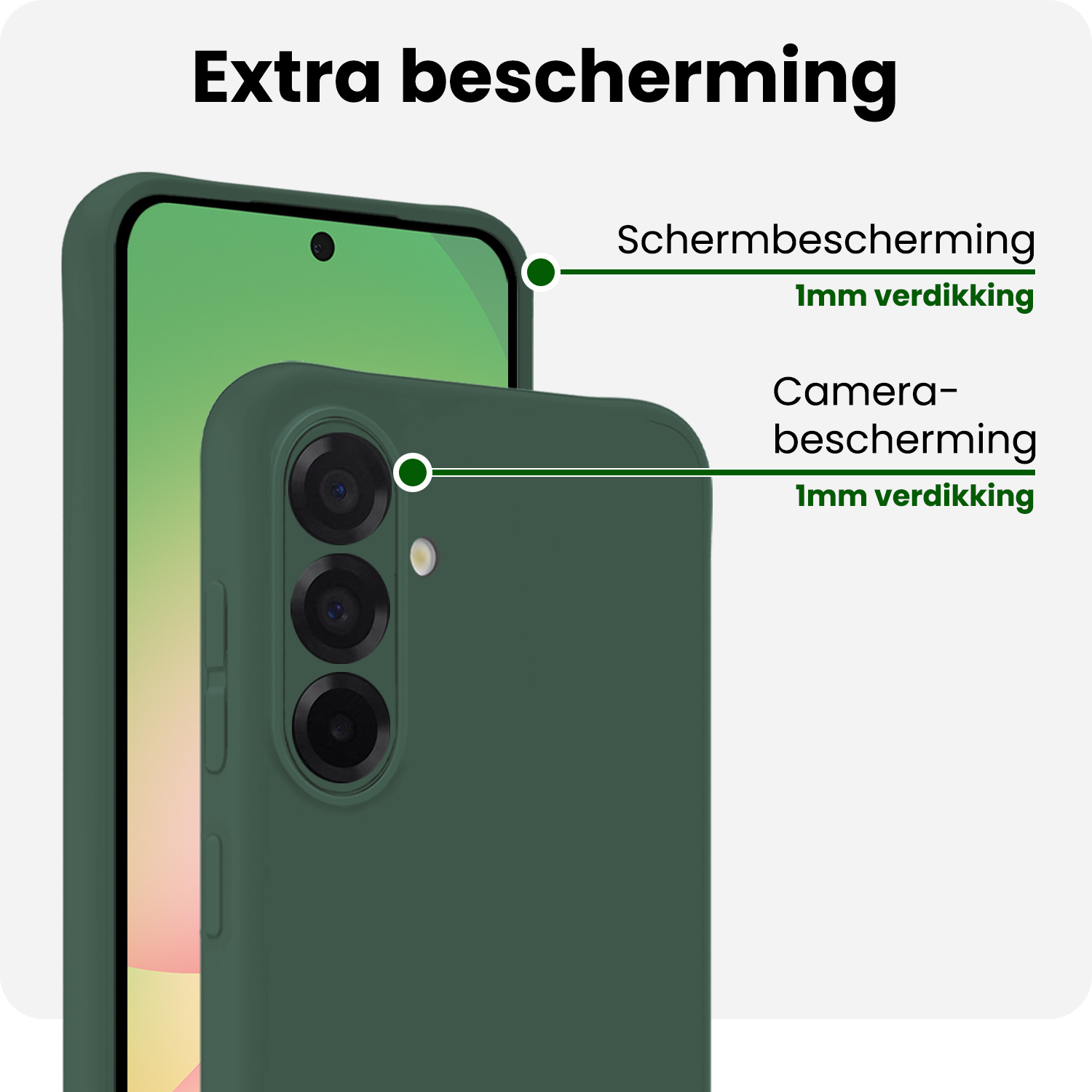 BASEY. BASEY. Samsung Galaxy A56 Hoesje Siliconen - Donkergroen