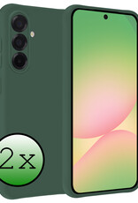 BASEY. BASEY. Samsung Galaxy A56 Hoesje Siliconen - Donkergroen - 2 PACK