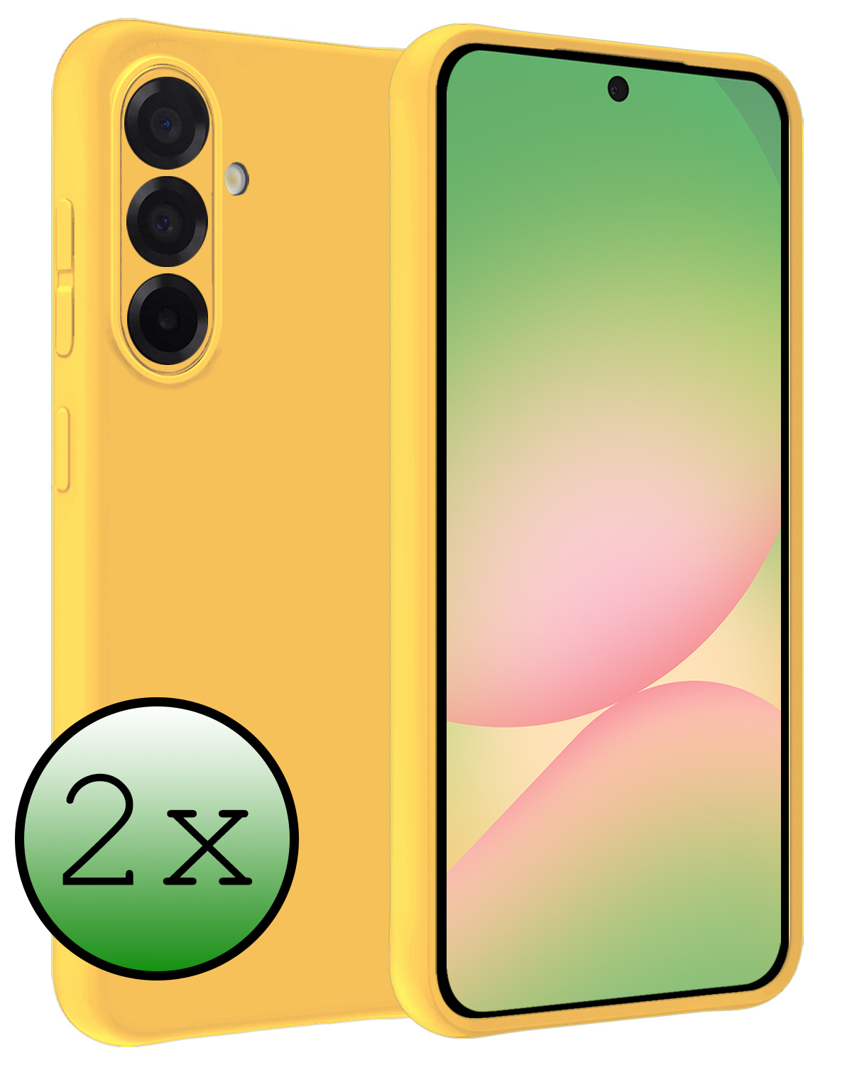 BASEY. BASEY. Samsung Galaxy A56 Hoesje Siliconen - Geel - 2 PACK