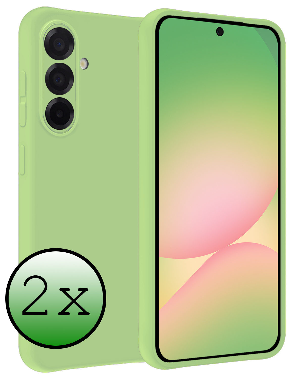 BASEY. BASEY. Samsung Galaxy A56 Hoesje Siliconen - Groen - 2 PACK