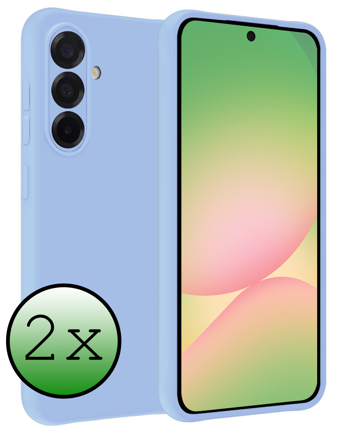 BASEY. BASEY. Samsung Galaxy A56 Hoesje Siliconen - Lichtblauw - 2 PACK