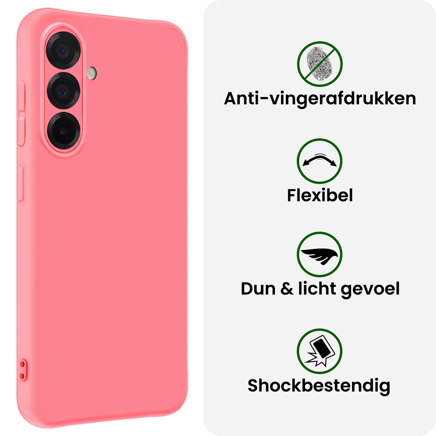 BASEY. BASEY. Samsung Galaxy A56 Hoesje Siliconen - Lichtroze - 2 PACK