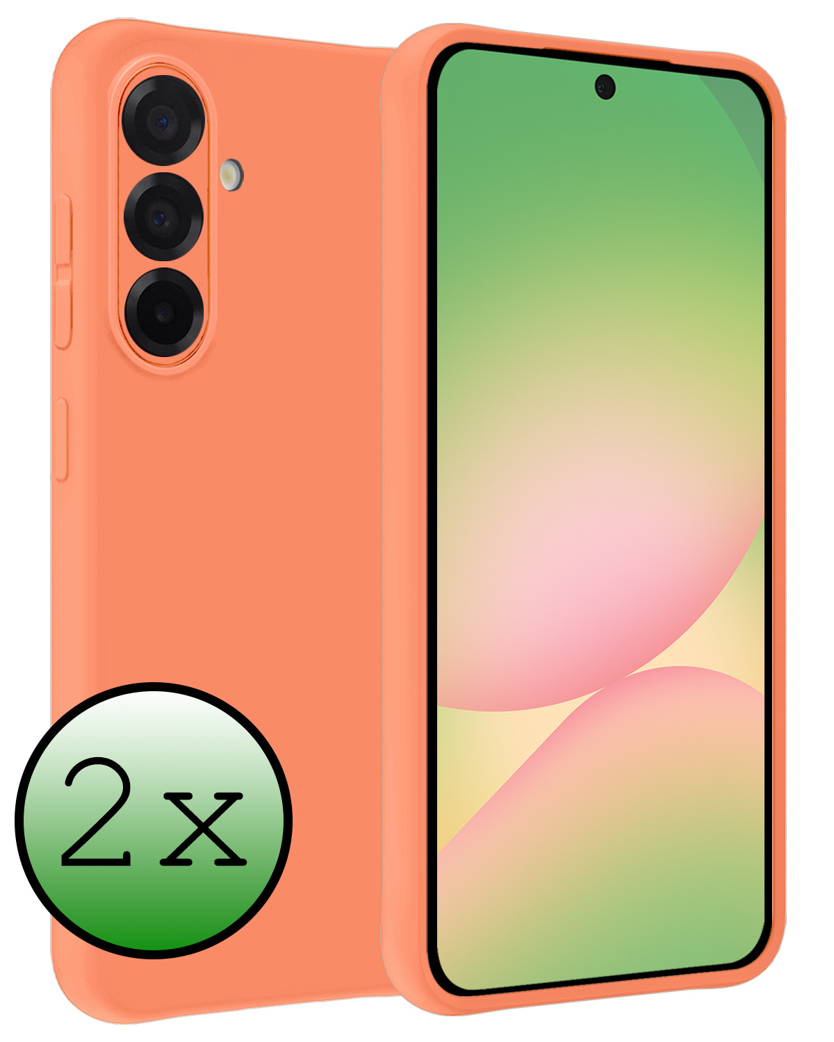 BASEY. BASEY. Samsung Galaxy A56 Hoesje Siliconen - Perzik - 2 PACK