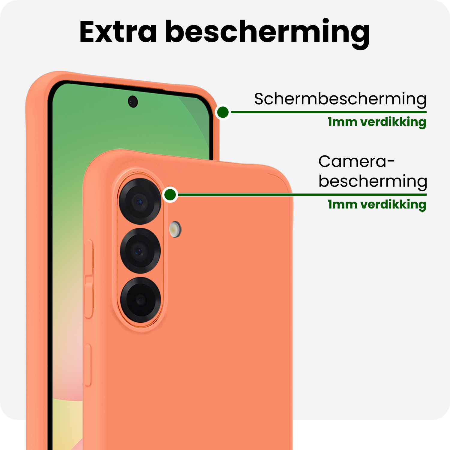 BASEY. BASEY. Samsung Galaxy A56 Hoesje Siliconen - Perzik - 2 PACK