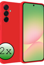 BASEY. BASEY. Samsung Galaxy A56 Hoesje Siliconen - Rood - 2 PACK
