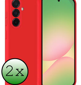 BASEY. BASEY. Samsung Galaxy A56 Hoesje Siliconen - Rood - 2 PACK