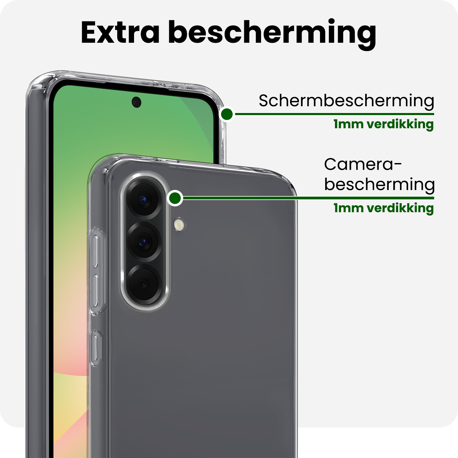 BASEY. BASEY. Samsung Galaxy A56 Hoesje Siliconen - Transparant - 2 PACK