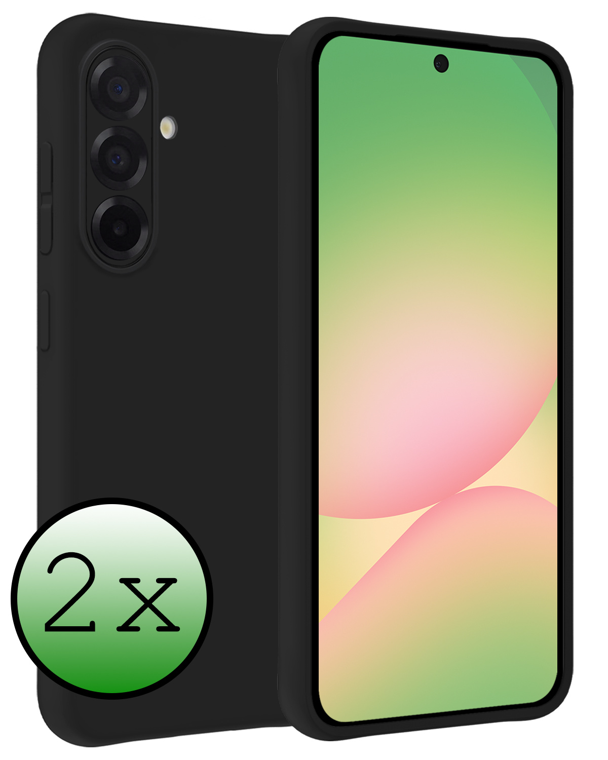 BASEY. BASEY. Samsung Galaxy A56 Hoesje Siliconen - Zwart - 2 PACK