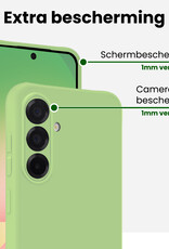 BASEY. BASEY. Samsung Galaxy A56 Hoesje Siliconen Met Screenprotector - Groen
