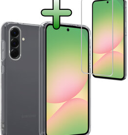 BASEY. BASEY. Samsung Galaxy A56 Hoesje Siliconen Met Screenprotector - Transparant
