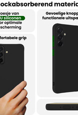 BASEY. BASEY. Samsung Galaxy A56 Hoesje Siliconen Met Screenprotector - Zwart