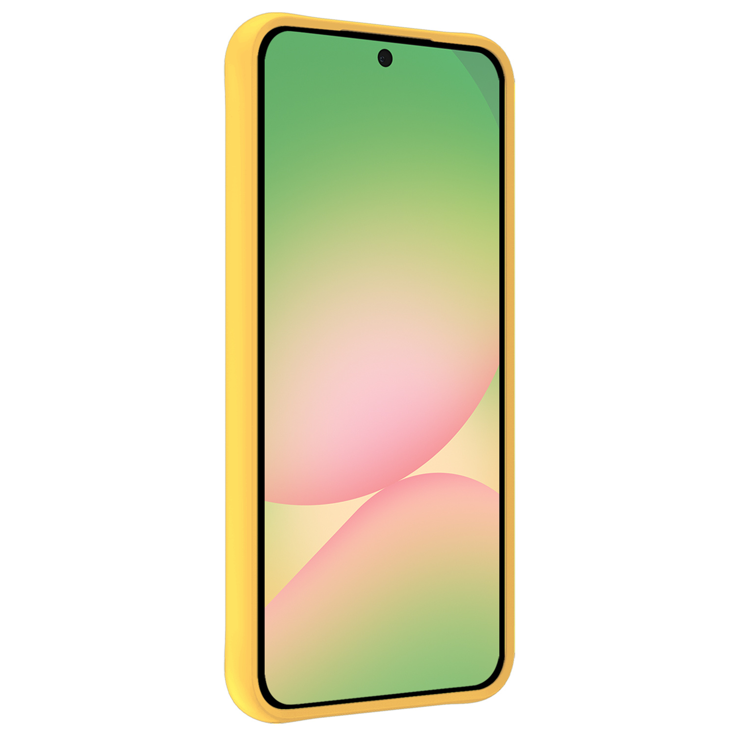 BASEY. BASEY. Samsung Galaxy A56 Hoesje Siliconen Met 2x Screenprotector - Geel