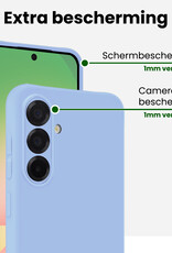 BASEY. BASEY. Samsung Galaxy A56 Hoesje Siliconen Met 2x Screenprotector - Lichtblauw
