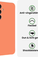 BASEY. BASEY. Samsung Galaxy A56 Hoesje Siliconen Met 2x Screenprotector - Perzik