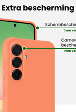BASEY. BASEY. Samsung Galaxy A56 Hoesje Siliconen Met 2x Screenprotector - Perzik