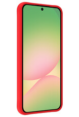BASEY. BASEY. Samsung Galaxy A56 Hoesje Siliconen Met 2x Screenprotector - Rood