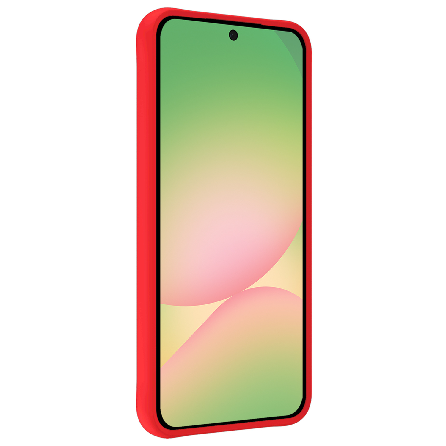 BASEY. BASEY. Samsung Galaxy A56 Hoesje Siliconen Met 2x Screenprotector - Rood