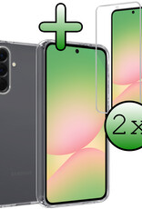 BASEY. BASEY. Samsung Galaxy A56 Hoesje Siliconen Met 2x Screenprotector - Transparant