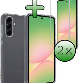 BASEY. BASEY. Samsung Galaxy A56 Hoesje Siliconen Met 2x Screenprotector - Transparant