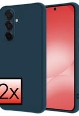NoXx NoXx Samsung Galaxy A56 Hoesje Siliconen - Donkerblauw - 2 PACK