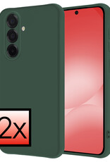 NoXx NoXx Samsung Galaxy A56 Hoesje Siliconen - Donkergroen - 2 PACK