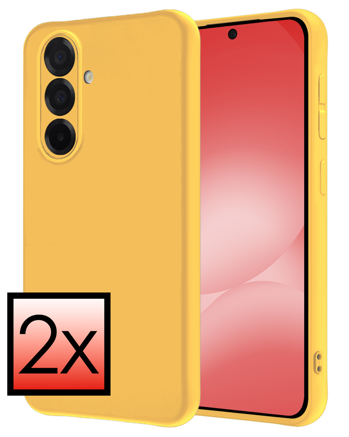 NoXx NoXx Samsung Galaxy A56 Hoesje Siliconen - Geel - 2 PACK