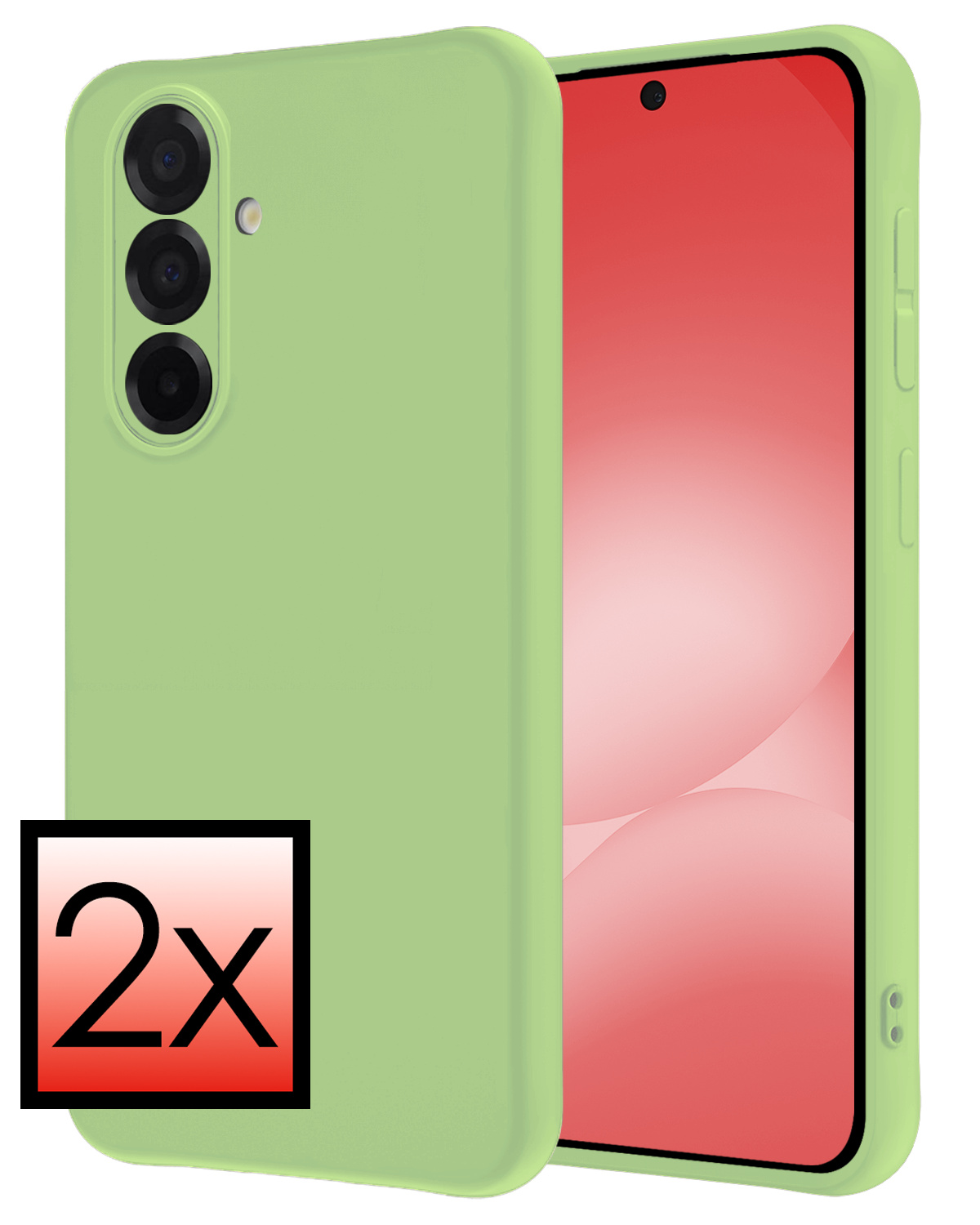 NoXx NoXx Samsung Galaxy A56 Hoesje Siliconen - Groen - 2 PACK