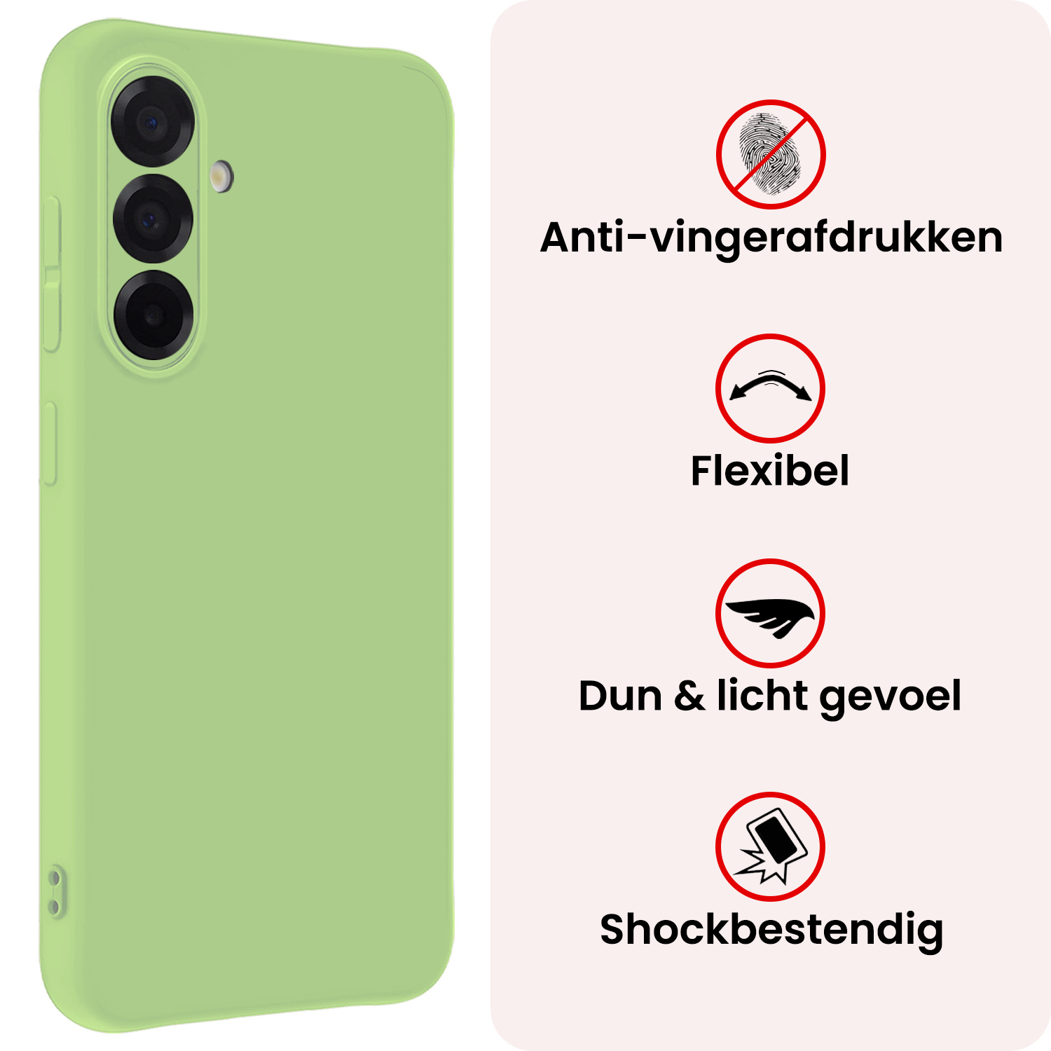 NoXx NoXx Samsung Galaxy A56 Hoesje Siliconen - Groen - 2 PACK
