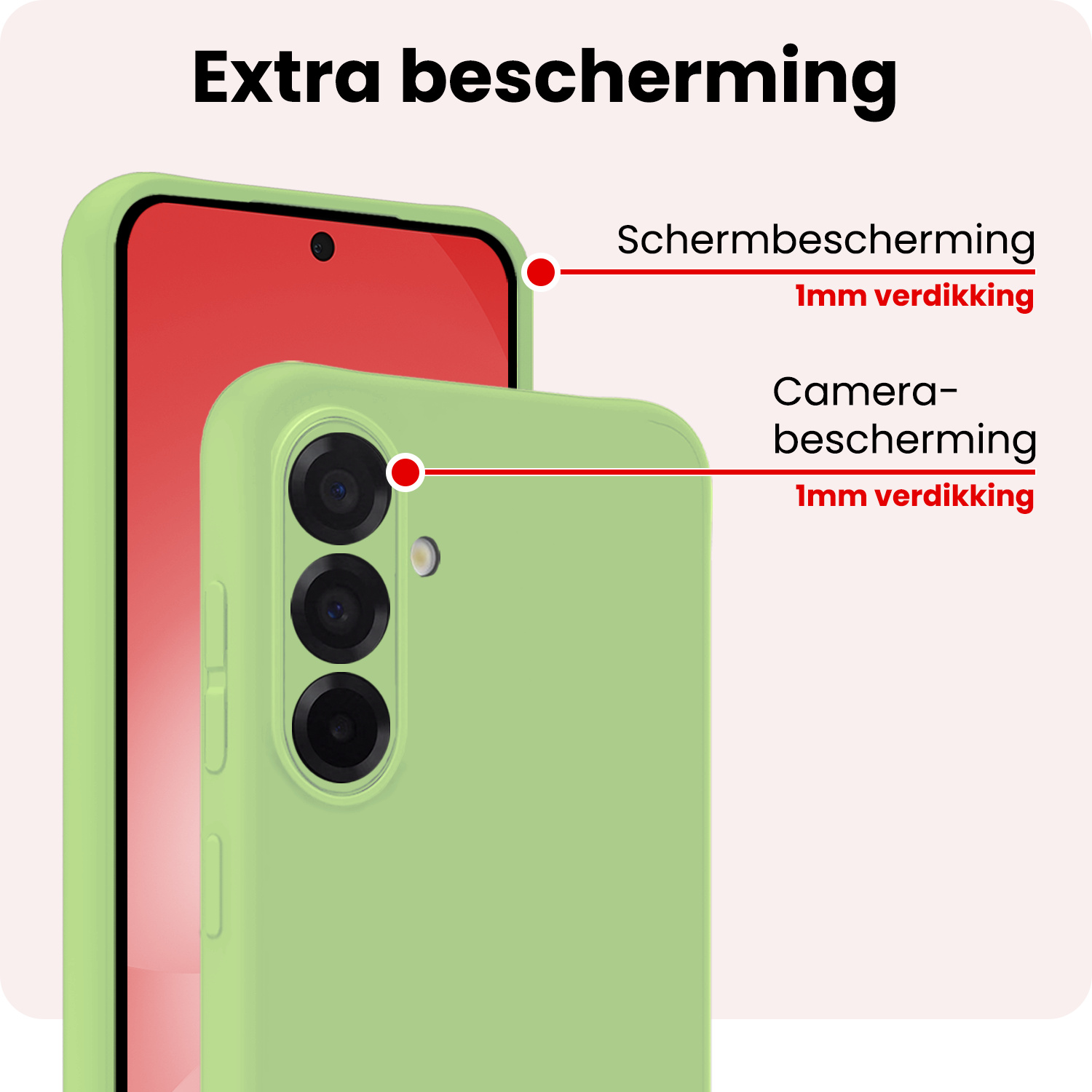 NoXx NoXx Samsung Galaxy A56 Hoesje Siliconen - Groen - 2 PACK