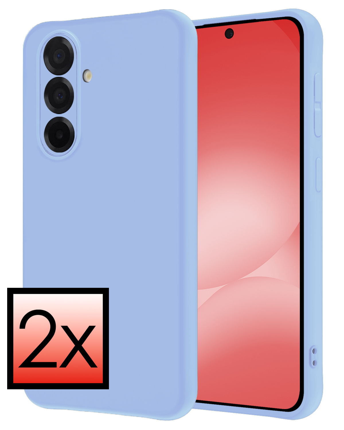 NoXx NoXx Samsung Galaxy A56 Hoesje Siliconen - Lichtblauw - 2 PACK