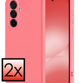 NoXx NoXx Samsung Galaxy A56 Hoesje Siliconen - Lichtroze - 2 PACK