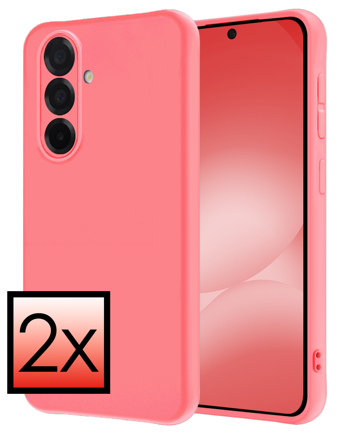 NoXx NoXx Samsung Galaxy A56 Hoesje Siliconen - Lichtroze - 2 PACK