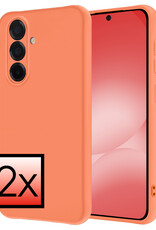 NoXx NoXx Samsung Galaxy A56 Hoesje Siliconen - Perzik - 2 PACK