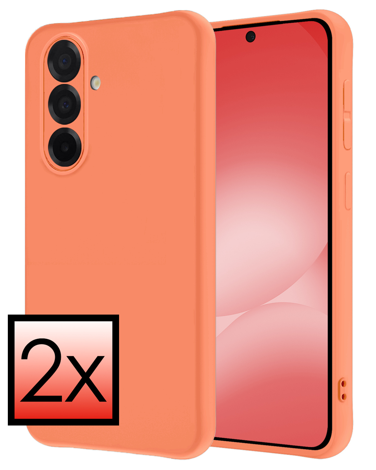 NoXx NoXx Samsung Galaxy A56 Hoesje Siliconen - Perzik - 2 PACK