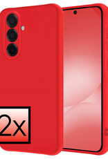 NoXx NoXx Samsung Galaxy A56 Hoesje Siliconen - Rood - 2 PACK