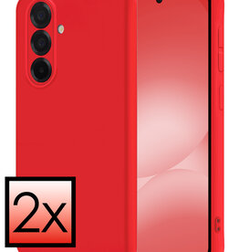 NoXx NoXx Samsung Galaxy A56 Hoesje Siliconen - Rood - 2 PACK