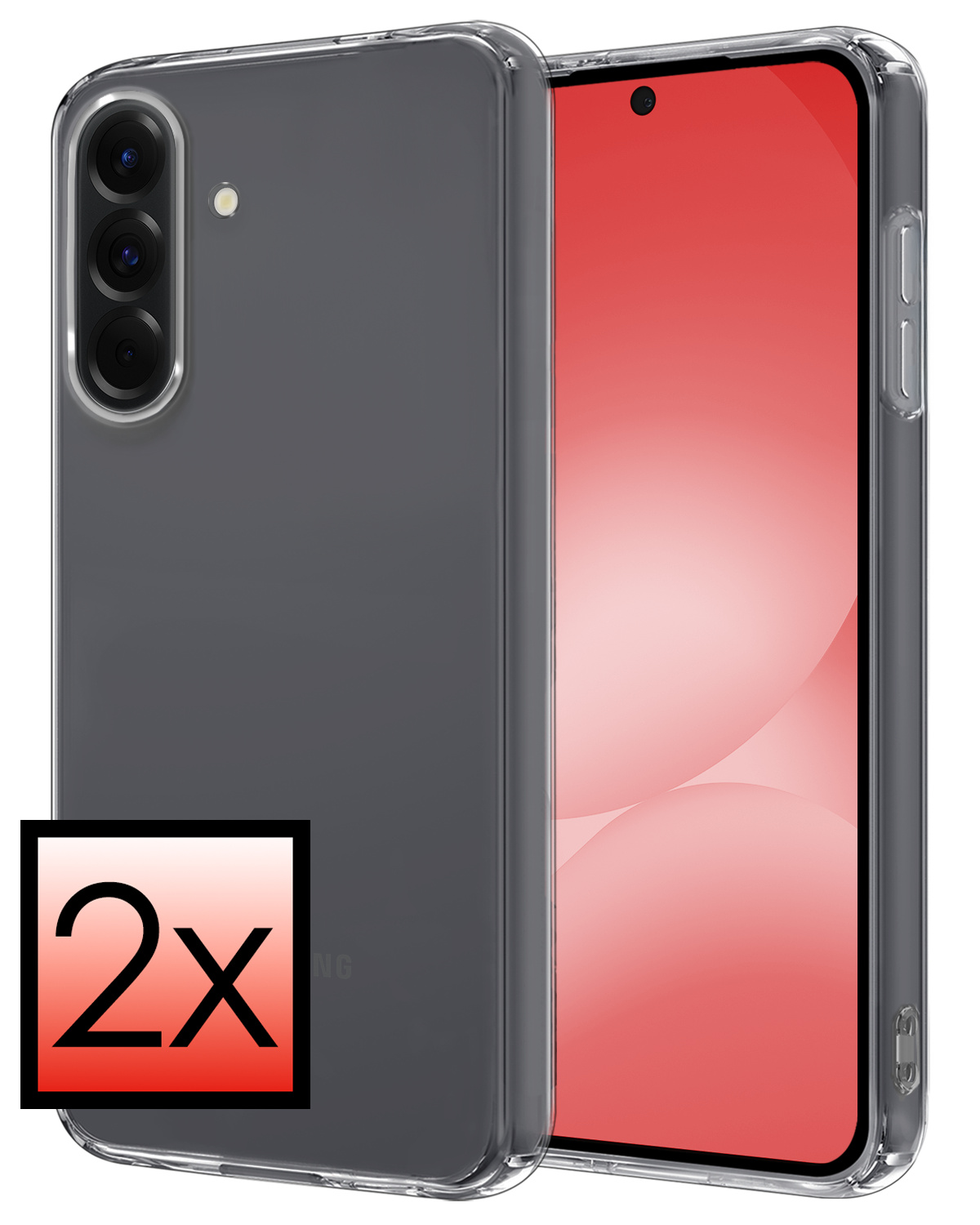 NoXx NoXx Samsung Galaxy A56 Hoesje Siliconen - Transparant - 2 PACK