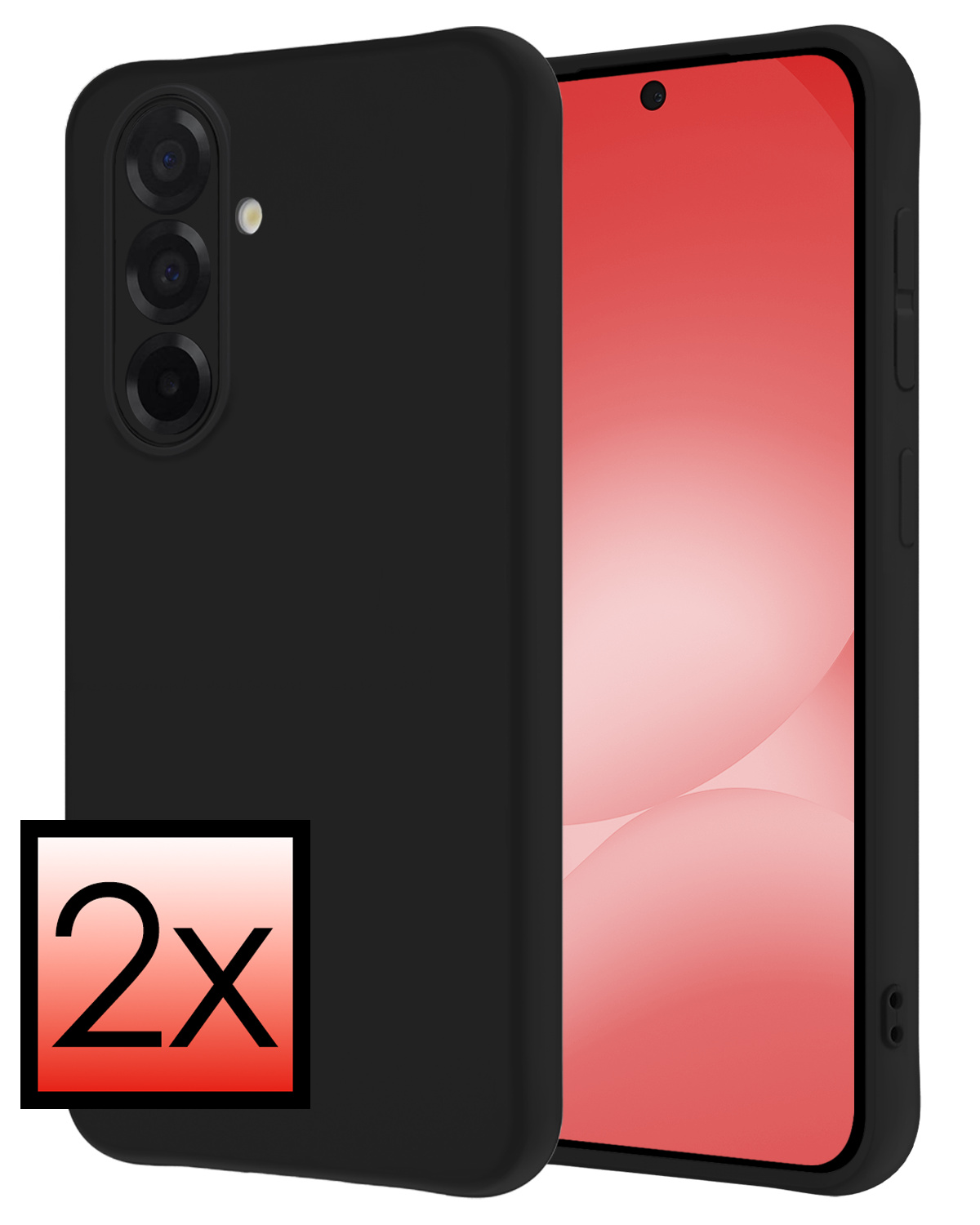 NoXx NoXx Samsung Galaxy A56 Hoesje Siliconen - Zwart - 2 PACK