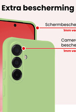 NoXx NoXx Samsung Galaxy A56 Hoesje Siliconen Met Screenprotector - Groen