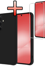 NoXx NoXx Samsung Galaxy A56 Hoesje Siliconen Met Screenprotector - Zwart