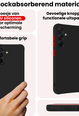 NoXx NoXx Samsung Galaxy A56 Hoesje Siliconen Met Screenprotector - Zwart