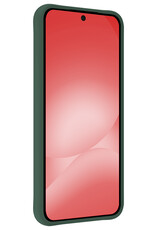 NoXx NoXx Samsung Galaxy A56 Hoesje Siliconen Met 2x Screenprotector - Donkergroen