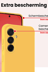 NoXx NoXx Samsung Galaxy A56 Hoesje Siliconen Met 2x Screenprotector - Geel