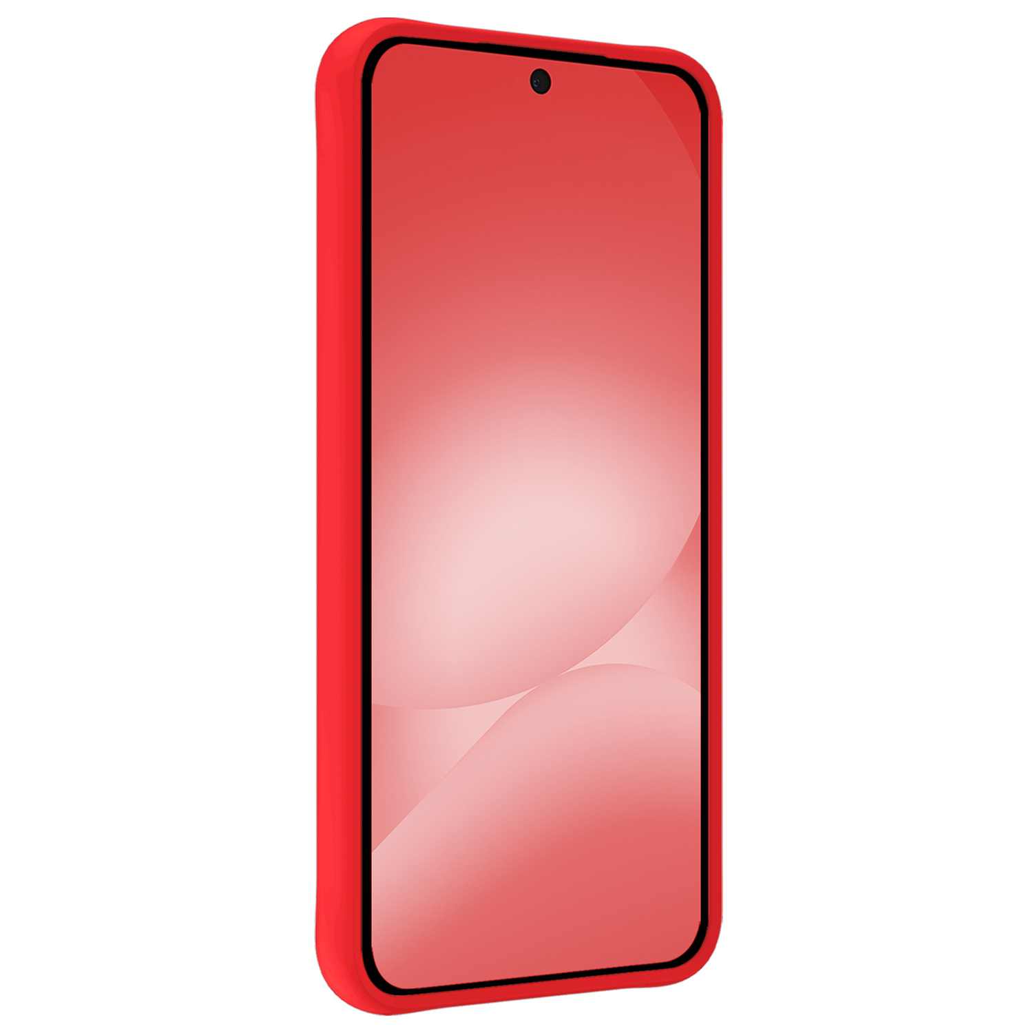 NoXx NoXx Samsung Galaxy A56 Hoesje Siliconen Met 2x Screenprotector - Rood