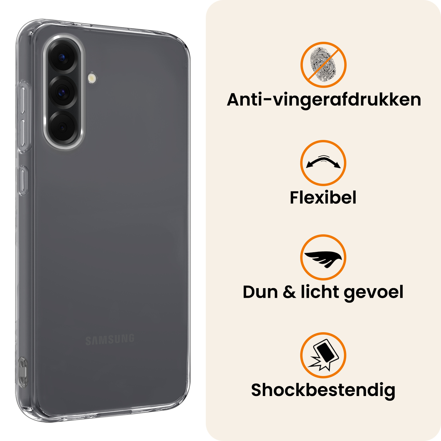 Nomfy Nomfy Samsung Galaxy A56 Hoesje Siliconen - Transparant