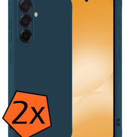 Nomfy Nomfy Samsung Galaxy A56 Hoesje Siliconen - Donkerblauw - 2 PACK