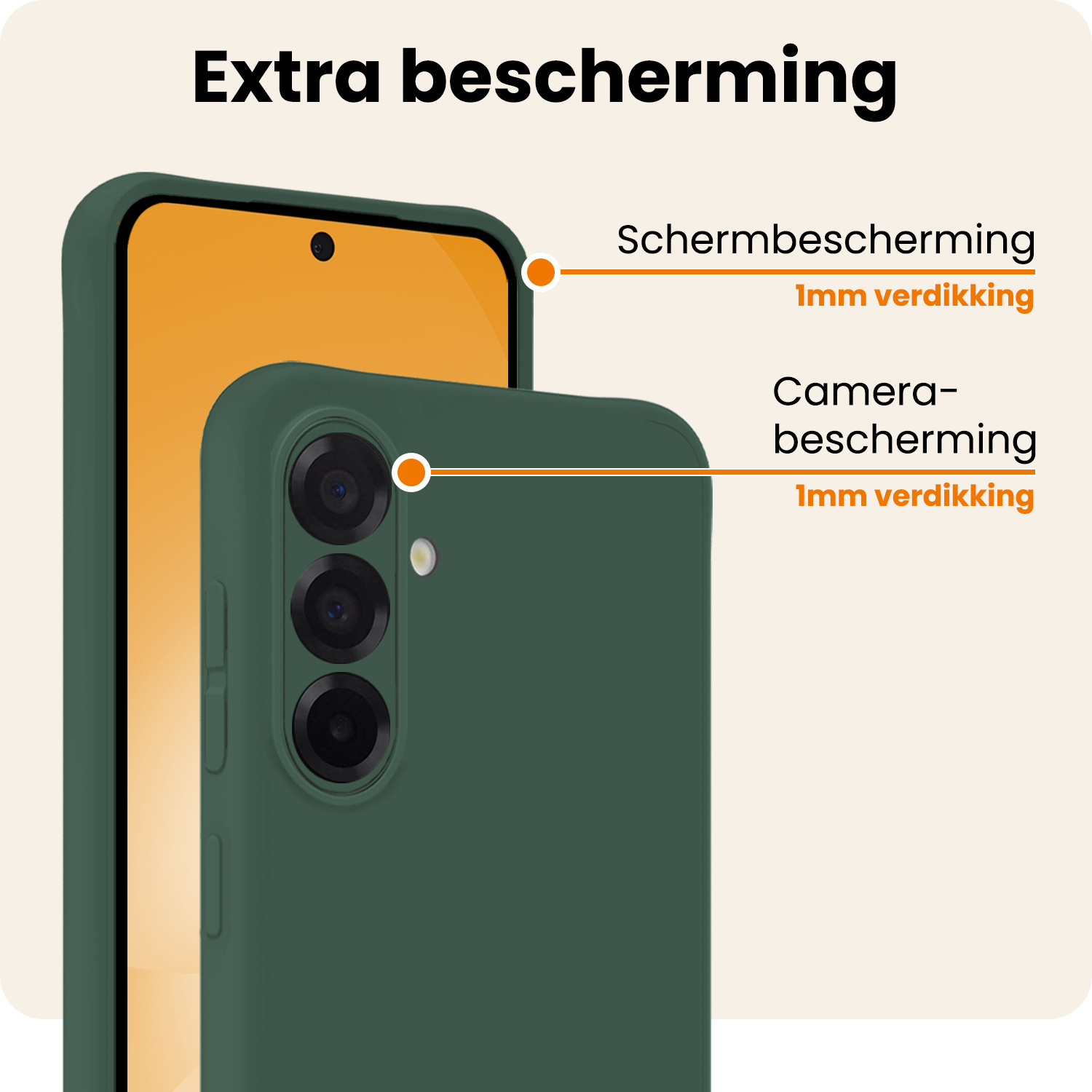 Nomfy Nomfy Samsung Galaxy A56 Hoesje Siliconen - Donkergroen - 2 PACK