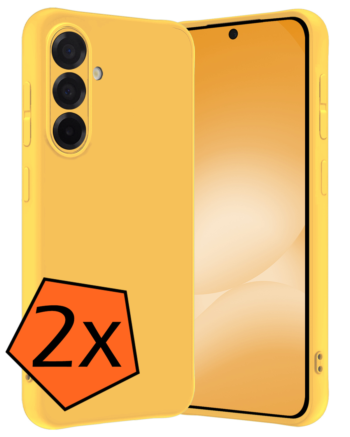 Nomfy Nomfy Samsung Galaxy A56 Hoesje Siliconen - Geel - 2 PACK