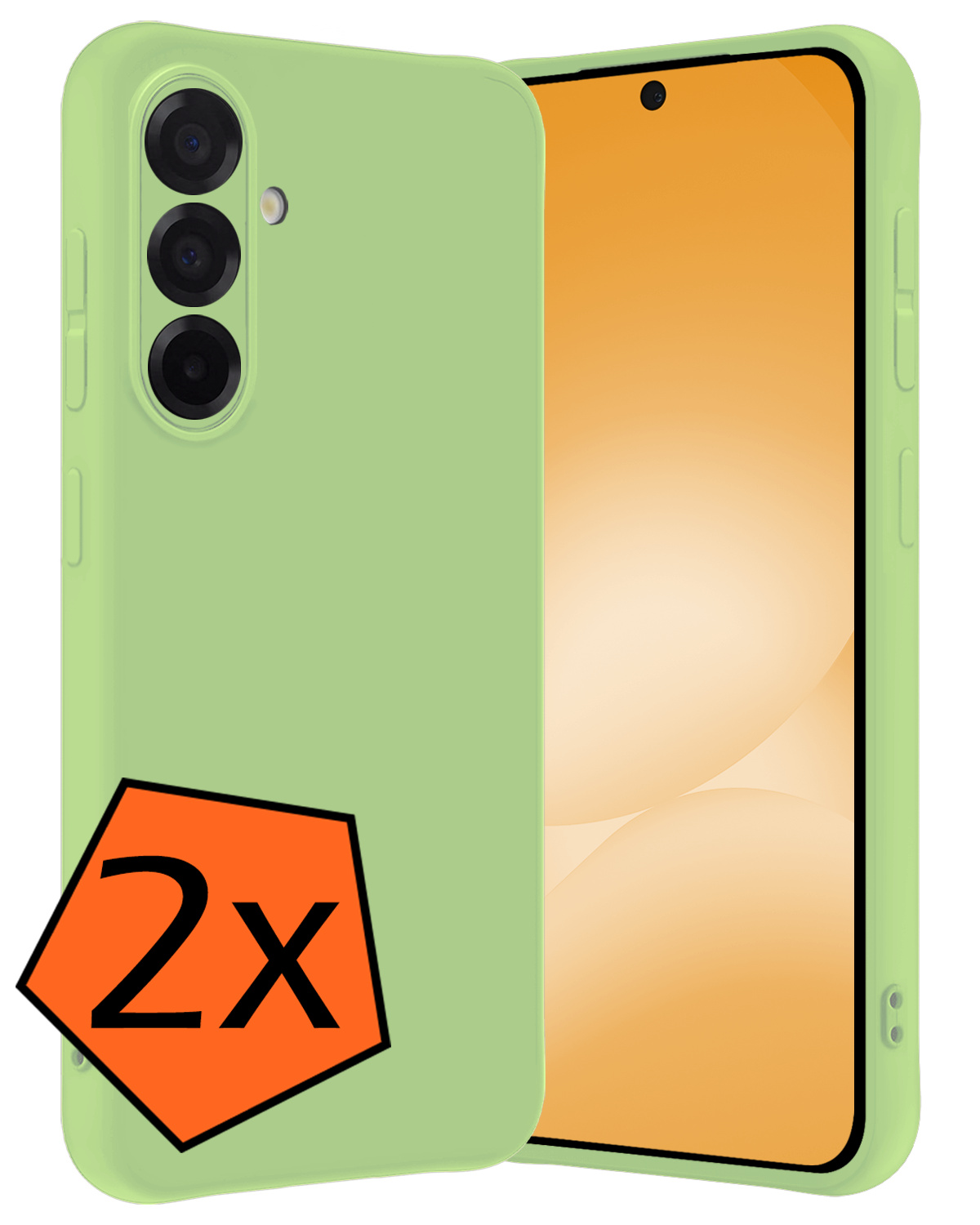 Nomfy Nomfy Samsung Galaxy A56 Hoesje Siliconen - Groen - 2 PACK